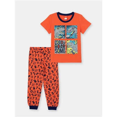 CSKB 50063-29 Комплект для мальчика (футболка, брюки), оранжевый