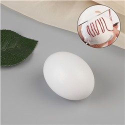 Яйцо для штопки, 4 × 4 × 6 см, цвет белый