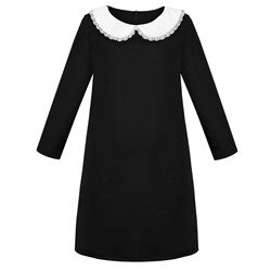 Чёрное школьное платье для девочки 79471-ДШ18