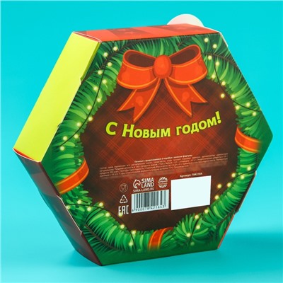 Печенье с предсказанием «Новогодний джек-пот», в коробке с колесом фортуны, 36 г (6 шт. х 6 г)