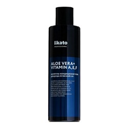 Likato Шампунь-кондиционер-гель для душа мужской 3 в 1 / Aloe Vera + Vitamin A, E, F, 250 мл