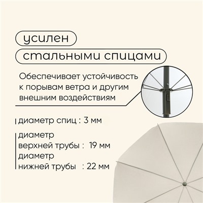 Зонт пляжный Maclay УФ защитой d=160 cм, h=170 см