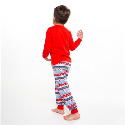 Пижама детская, цвет красный, рост 110 см (60)
