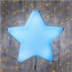 Фигура "Звезда белая ёлочная", 20Х20 см, пластик, 3 метра провод, 8 режимов, RGB