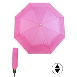 Зонт женский ТриСлона-L 3898С,  R=58см,  суперавт;  8спиц,  3слож,   набивной"Эпонж",  тефлон,  розовый  (цветы)  254775