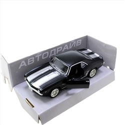 Модель машины Chevrolet Camaro SS масштаб 1:32 (длинна 12см)  черного цвета.