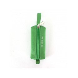 Футляр для ключей Premier-К-123 (на молнии)  натуральная кожа зеленый флотер (322)  228876