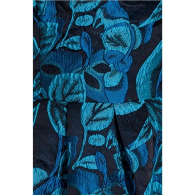 Платье 284 "Жаккард", голубые розы