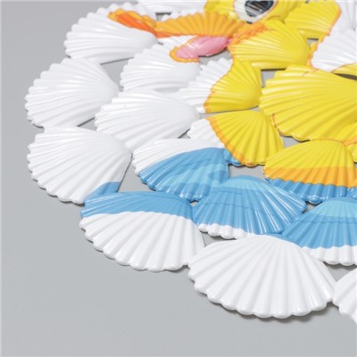 SPA-коврик для ванны на присосках SAVANNA «Мама утка», 38×68 см, цвет белый