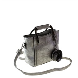 Стильная женская сумочка Persol_Elonge из эко-кожи серебристого цвета.