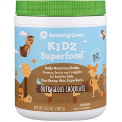 Amazing Grass, Kidz Superfood, со вкусом «Невероятный шоколад», 180 г (6,35 унции)