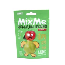 Мармеладные пастилки MixMe с витамином С со вкусами яблоко, персик, груша, 58,5 г