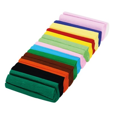 Набор крепированной бумаги 14 цветов Мульти-Пульти, 10 х 250 см, 32г/м2, в рулонах, в пакете