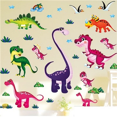 Наклейка "Динозавры" виниловая самоклеящаяся