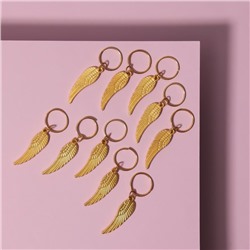 Декор для волос «Крылья», 4,1 × 1 см, 10 шт, цвет золотистый