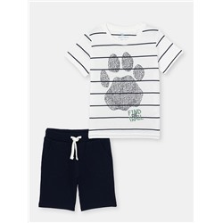CSKB 90093-21-313 Комплект для мальчика (футболка, шорты), экрю
