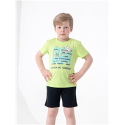 CSKB 90096-36-315 Комплект для мальчика (футболка, шорты),лайм