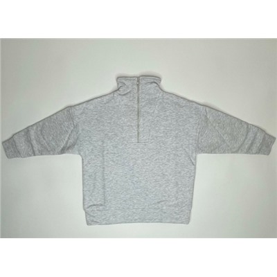 023_БПО Анорак (пуловер), светло-серый меланж