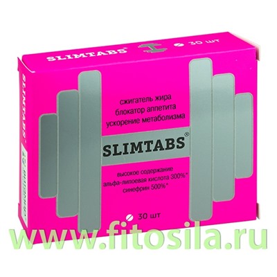 Синефрин и Альфа-липоевая кислота SLIMTABS блокатор аппетита, сжигатель жира ВИТАМИР таб. №30 х 580мг БАД