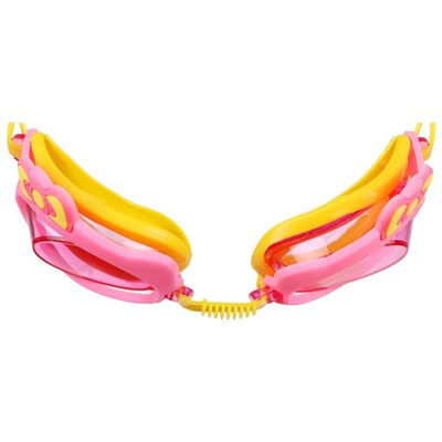 Очки для плавания детские «Бантик» + беруши, цвет розовый