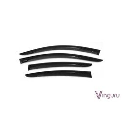 Ветровики Vinguru Opel Insignia хэтчбек, 5d 2008-2015 хэтчбек накладные скотч 4 шт, акрил,