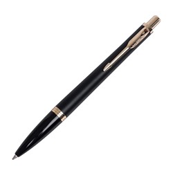 Ручка шариковая Parker Urban Core Muted Black GT M, корпус из латуни, чёрный матовый/ золото, синие чернила (1931576)