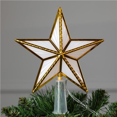 Фигура "Звезда золот. ёлочная" 15Х15 см, пластик, 10 LED,2 метра провод,240V МУЛЬТИ