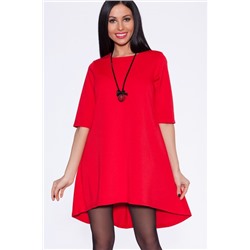 Платье 252 "Однотонный трикотаж", красный