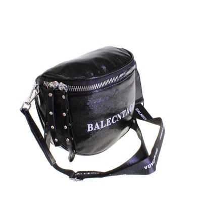 Стильная женская сумка на пояс Barlevols из эко-кожи черного цвета.