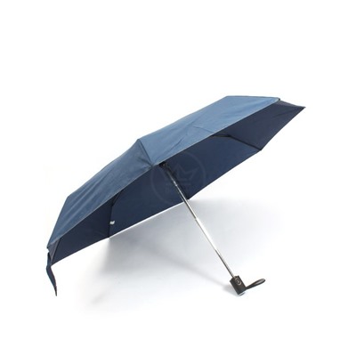 Зонт женский ТриСлона-L 4806 F  (Мини),  R=53см,  суперавт;  8спиц,  4слож,  набивной "Эпонж",  синий 254800