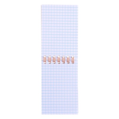 Блокнот А7, 40 листов в клетку на гребне "Принцесса 2", обложка мелованный картон, МИКС