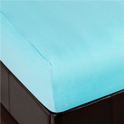 Простыня на резинке трикотажная 140х200 / Turquoise (бирюза)