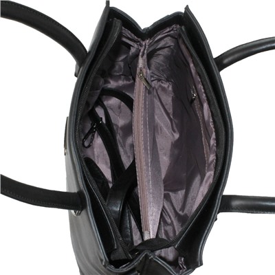Стильная женская сумочка Florent_Lost из эко-кожи черного цвета.