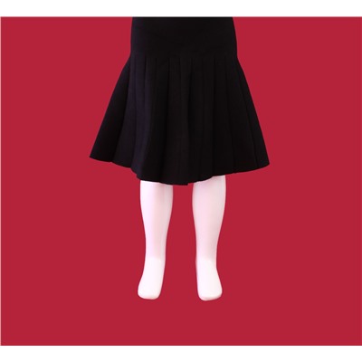 Обхват талии 54-58. Стильная лаконичная детская юбка Leonsi черного цвета.