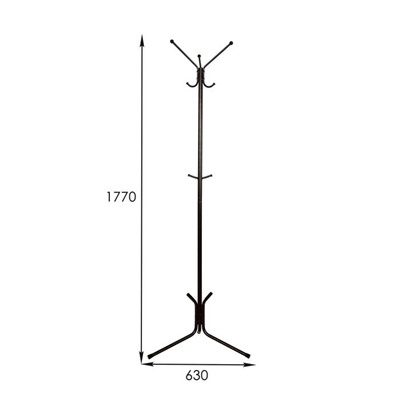 Вешалка напольная ЗМИ «Луч 3», 63×63×177 см, цвет медный антик