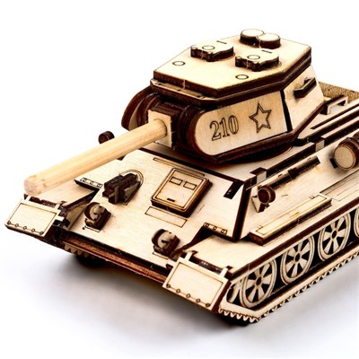 Сборная деревянная модель «Советский средний танк «Т-34»