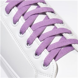 Шнурки для обуви, пара, плоские, 8 мм, 120 см, цвет лавандовый