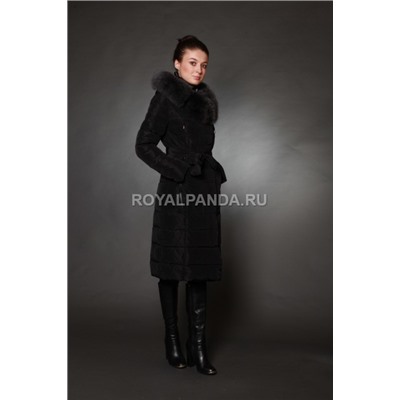 Куртка женская зимняя 1719 черный натуральный мех
