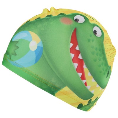 Шапочка для плавания детская ONLYTOP Swim «Кот и крокодил», тканевая, обхват 46-52 см
