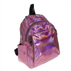 Силиконовый рюкзак Stroke цвета пурпурная пудра с перламутром с брелоком.