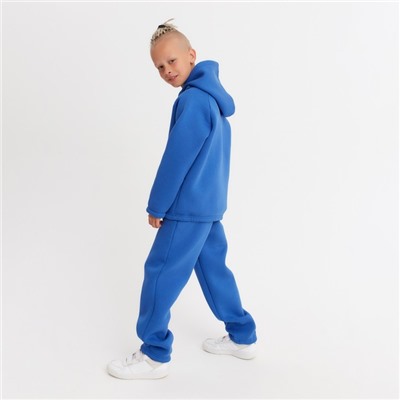 Костюм детский (худи, брюки) MINAKU: Basic Line KIDS, oversize, цвет синий, рост 104