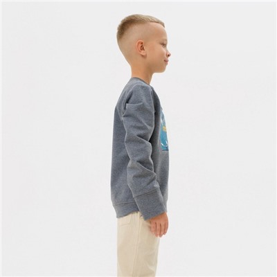Свитшот для мальчика MINAKU: Casual collection цвет серый, рост 98
