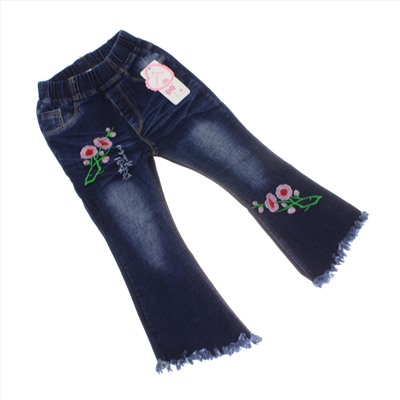 Рост 114-122. Стильные детские джинсы Rose_Eline цвета темного индиго.