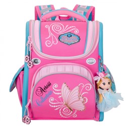 Школьный Рюкзак Across с бабочкой розовый ACR19-195-05