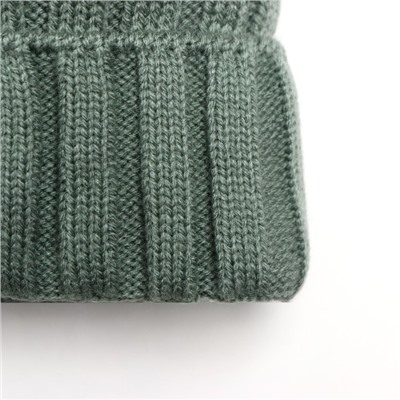 Шапка для мальчика, цвет светло серо-зелёный, размер 44-47 см