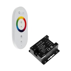 Контроллер Ecola, для RGB ленты, 12 В, 216 Вт, 18 А, белый сенсорный радиопульт
