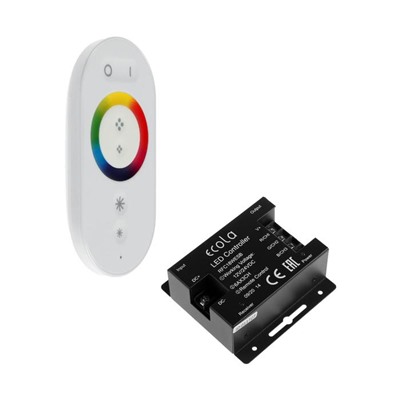 Контроллер Ecola, для RGB ленты, 12 В, 216 Вт, 18 А, белый сенсорный радиопульт