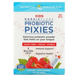 Nordic Naturals, Нордическая флора, для детей, Эльфы с пробиотиками, Классные ягоды, 3 млрд КОЕ, 30 пакетов