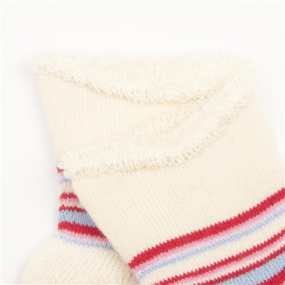 Носки детские махровые, цвет молочный, размер 8