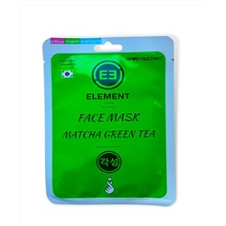Тканевая маска ELEMENT с экстрактом зеленого чая матча, 25 г